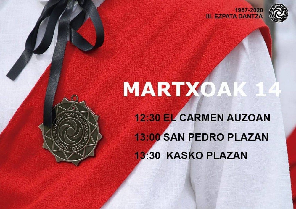El acto tendrá lugar este sábado 14 a las 12.00 en la sede de Eusko Lorak