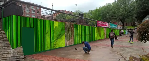 Simulaci&oacute;n de la imagen, que recrear&aacute; un bosque