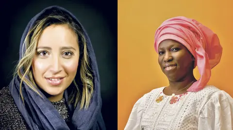 Hanane Dahman y Rama Diagne, dos de las mujeres cuyas fotos e historias pueden encontrarse en la exposici&oacute;n